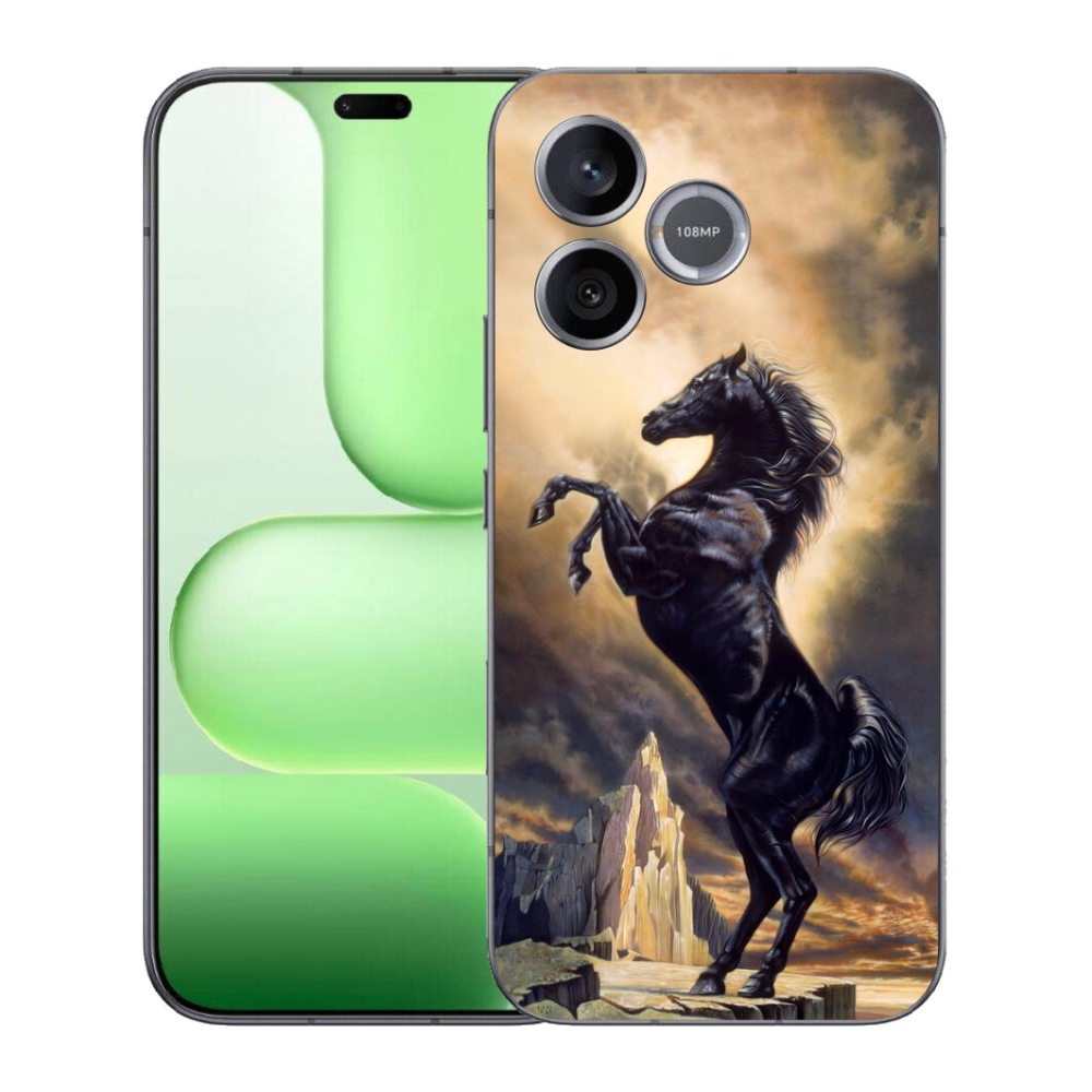 mmCase géltok a Honer 600 Lite-hez – fekete, rajzolt ló