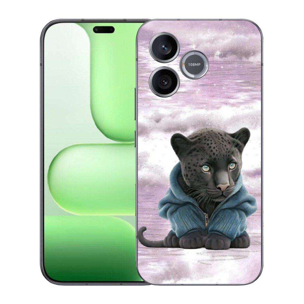 mmCase gél tok a Honer 600 Lite-hez – fekete párduc pulóverben