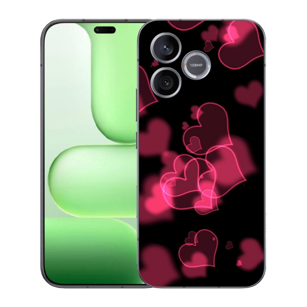 mmCase gélhuzat a Honer 600 Lite-hez – piros szívecskék