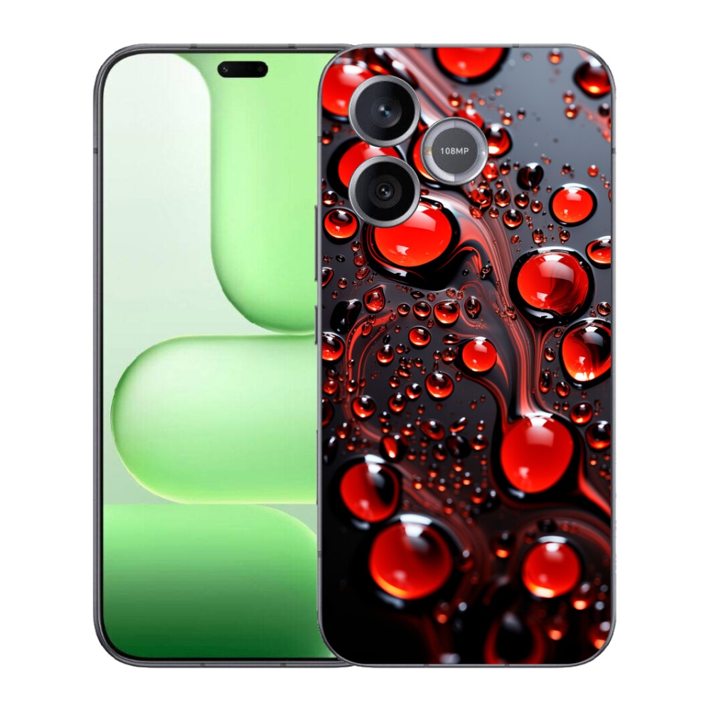 mmCase gél tok a Honer 600 Lite-hez – piros cseppek 2