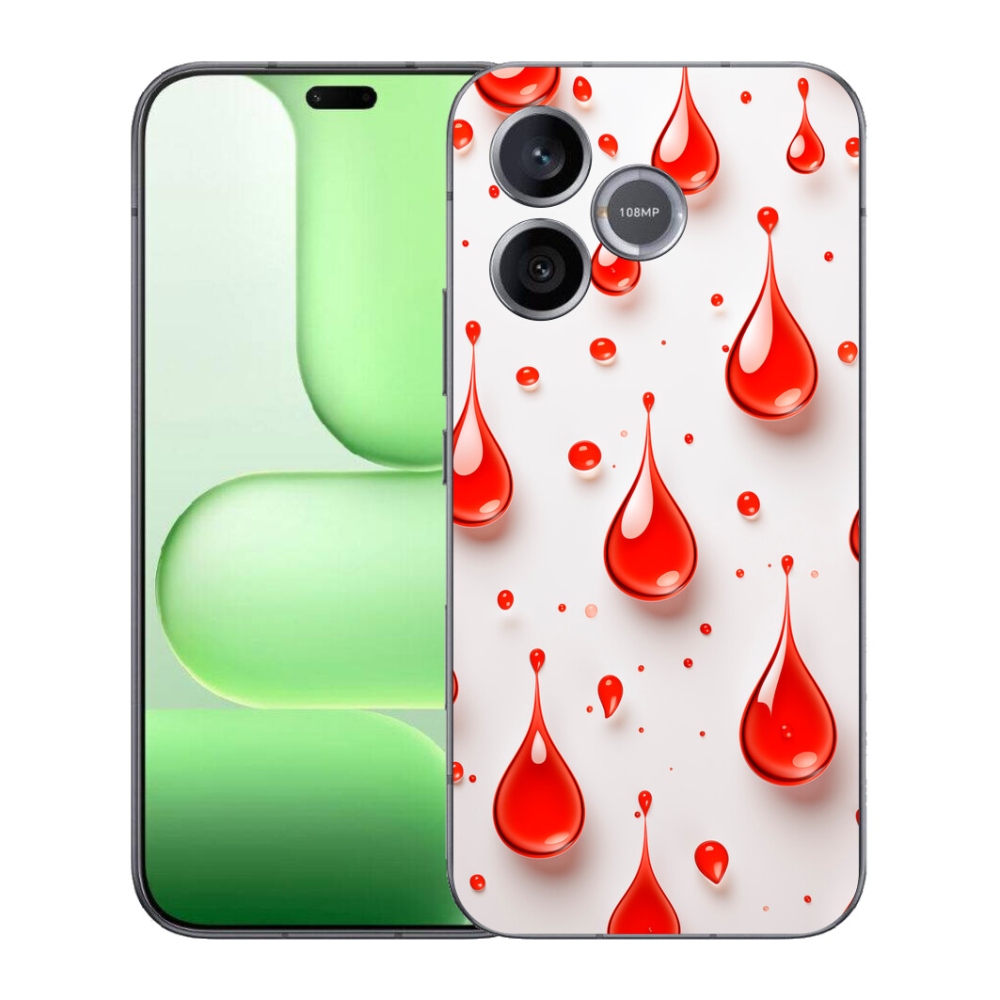 mmCase gél tok a Honer 600 Lite-hez – piros cseppek