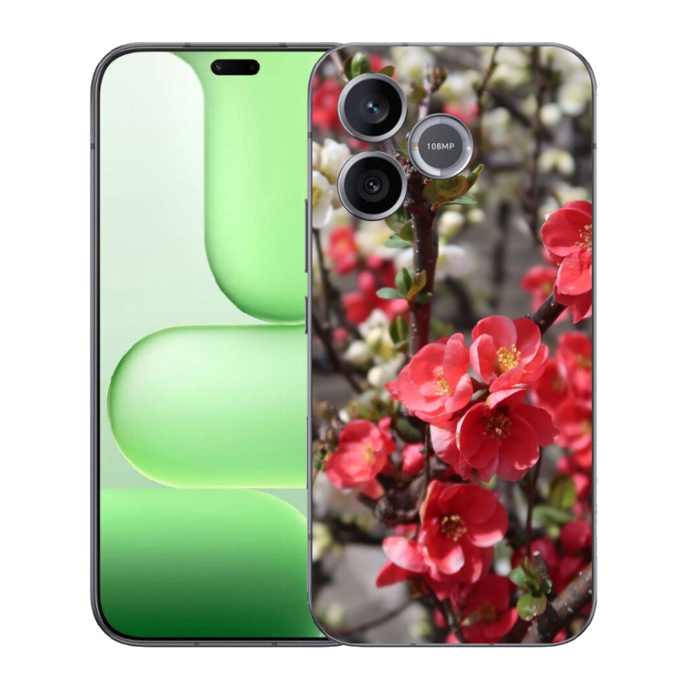 mmCase géltok a Honer 600 Lite-hez – piros virágok