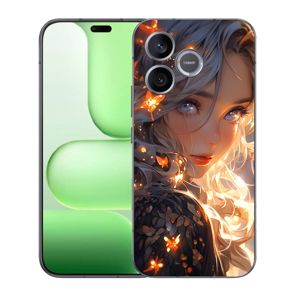 mmCase gél tok a Honer 600 Lite-hez – lány és pillangók