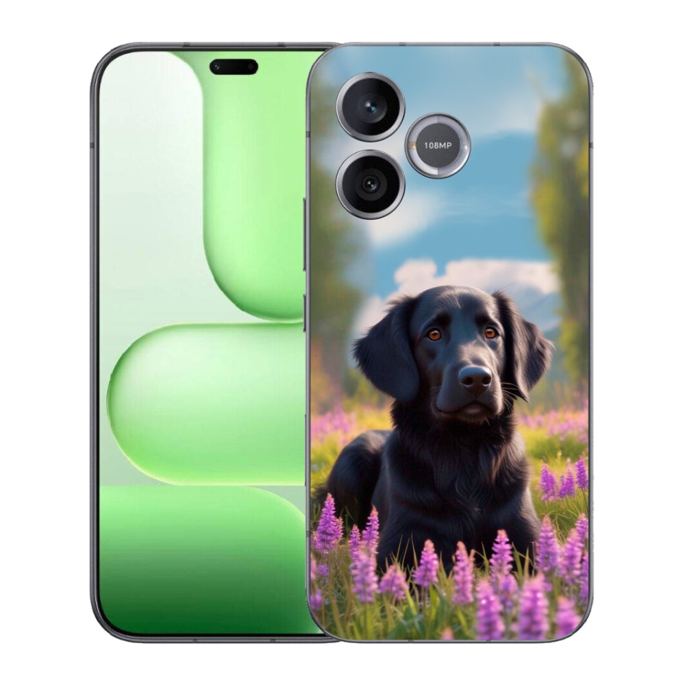 mmCase gél tok a Honer 600 Lite-hez – elegáns fekete retriever