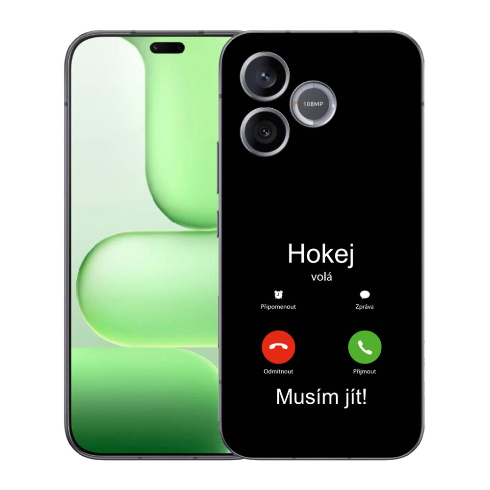 mmCase gél tok a Honer 600 Lite-hez – „A jégkorong hív” fekete háttérrel
