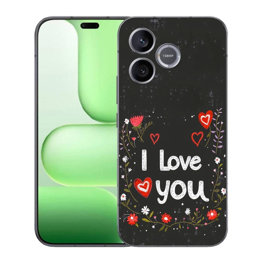 mmCase gélhuzat a Honer 600 Lite-hoz – „I love you” fekete háttérrel