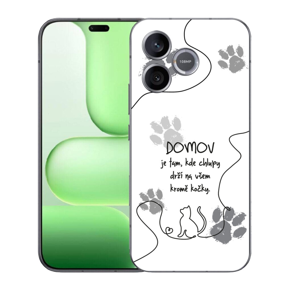 mmCase gél tok a Honer 600 Lite-hez – macskás motívum, fehér háttér