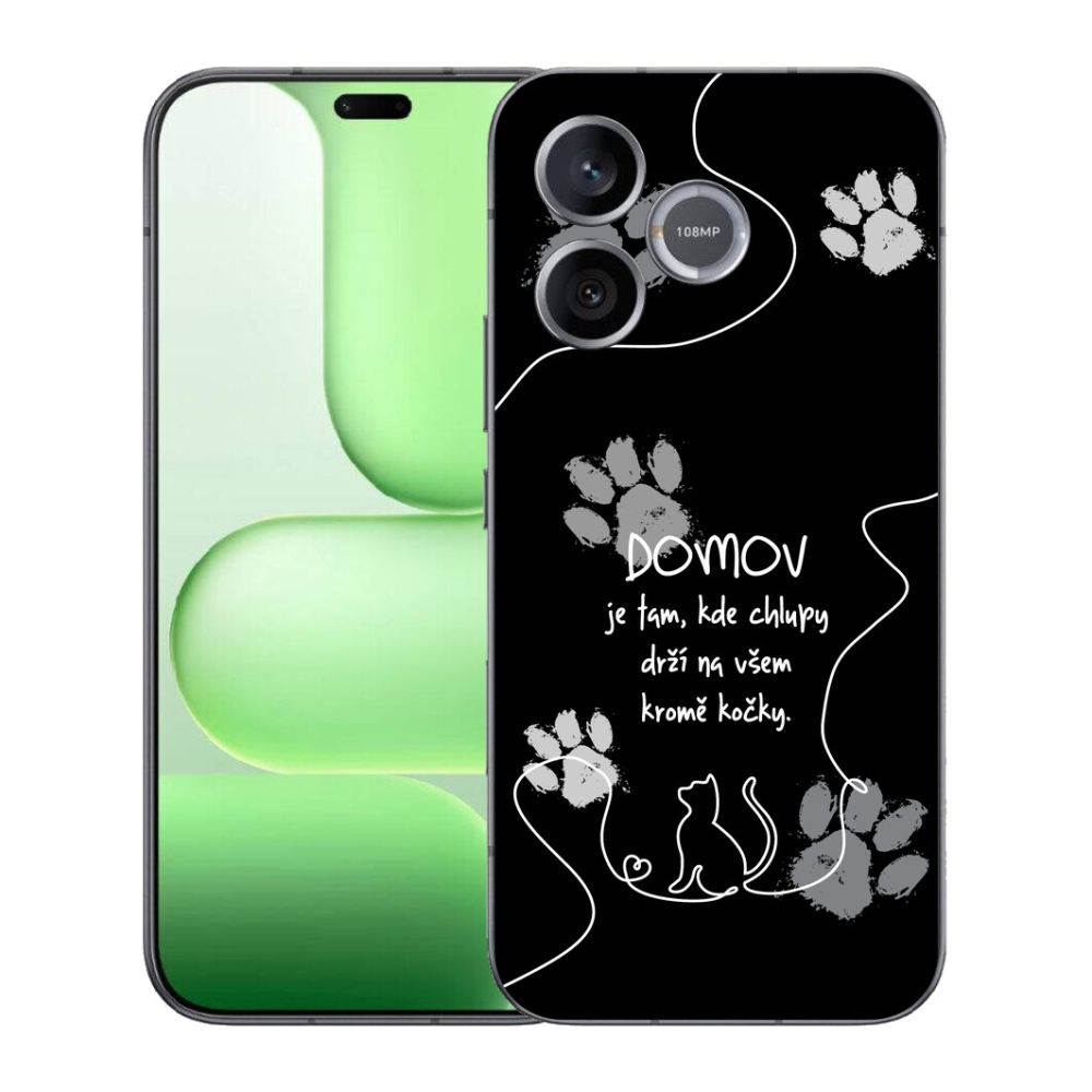 mmCase gél tok a Honer 600 Lite-hez – macskás motívum, fekete háttér