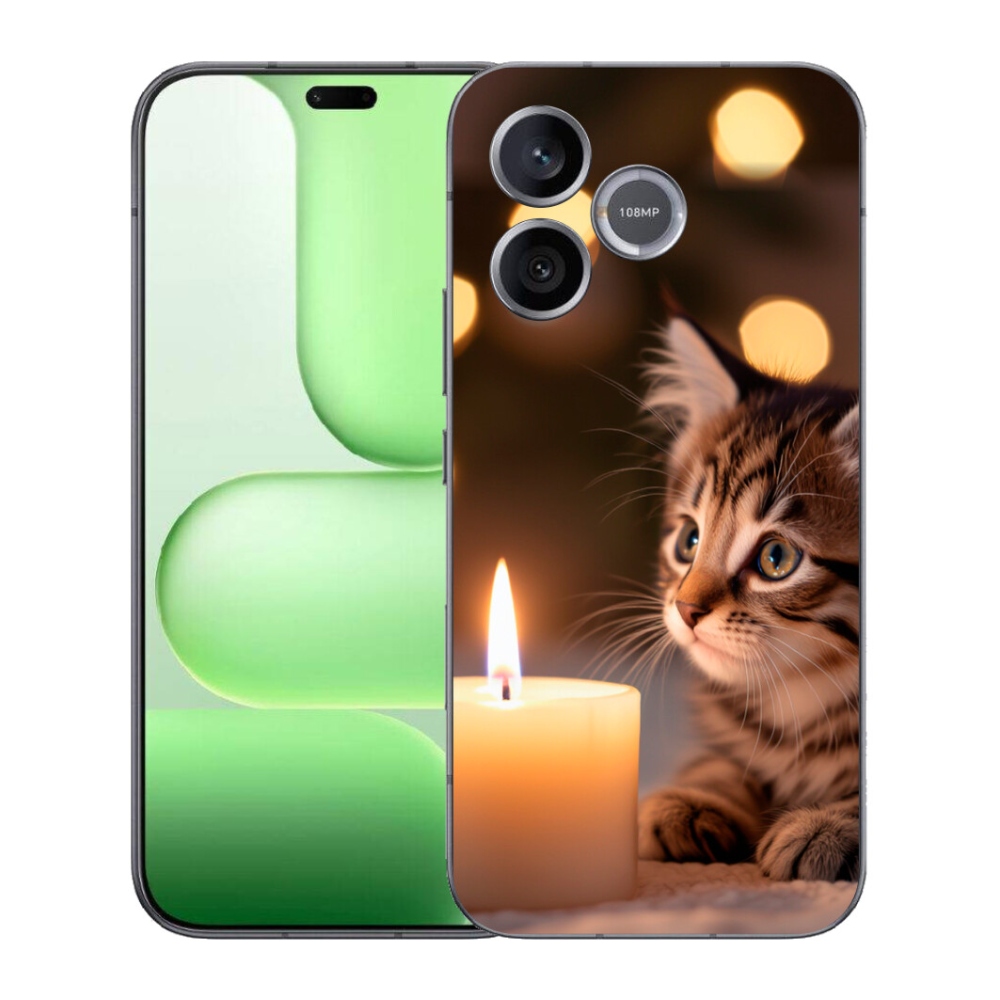 mmCase gél tok a Honer 600 Lite-hez – cica és gyertya