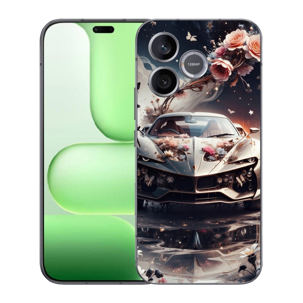 mmCase gélburkolat a Honer 600 Lite-hez – virágos sportautó
