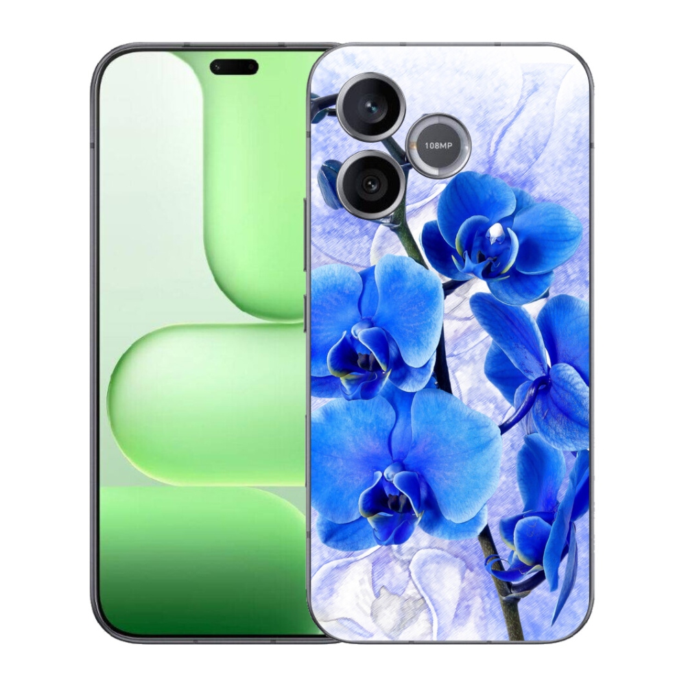 mmCase gél tok a Honer 600 Lite-hez – kék virágok