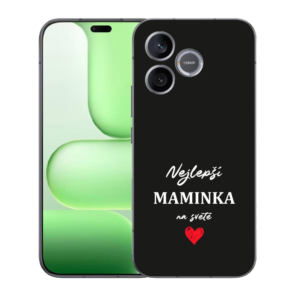 mmCase gélhuzat a Honer 600 Lite-hez – „A legjobb anyuka” 1, fekete háttérrel