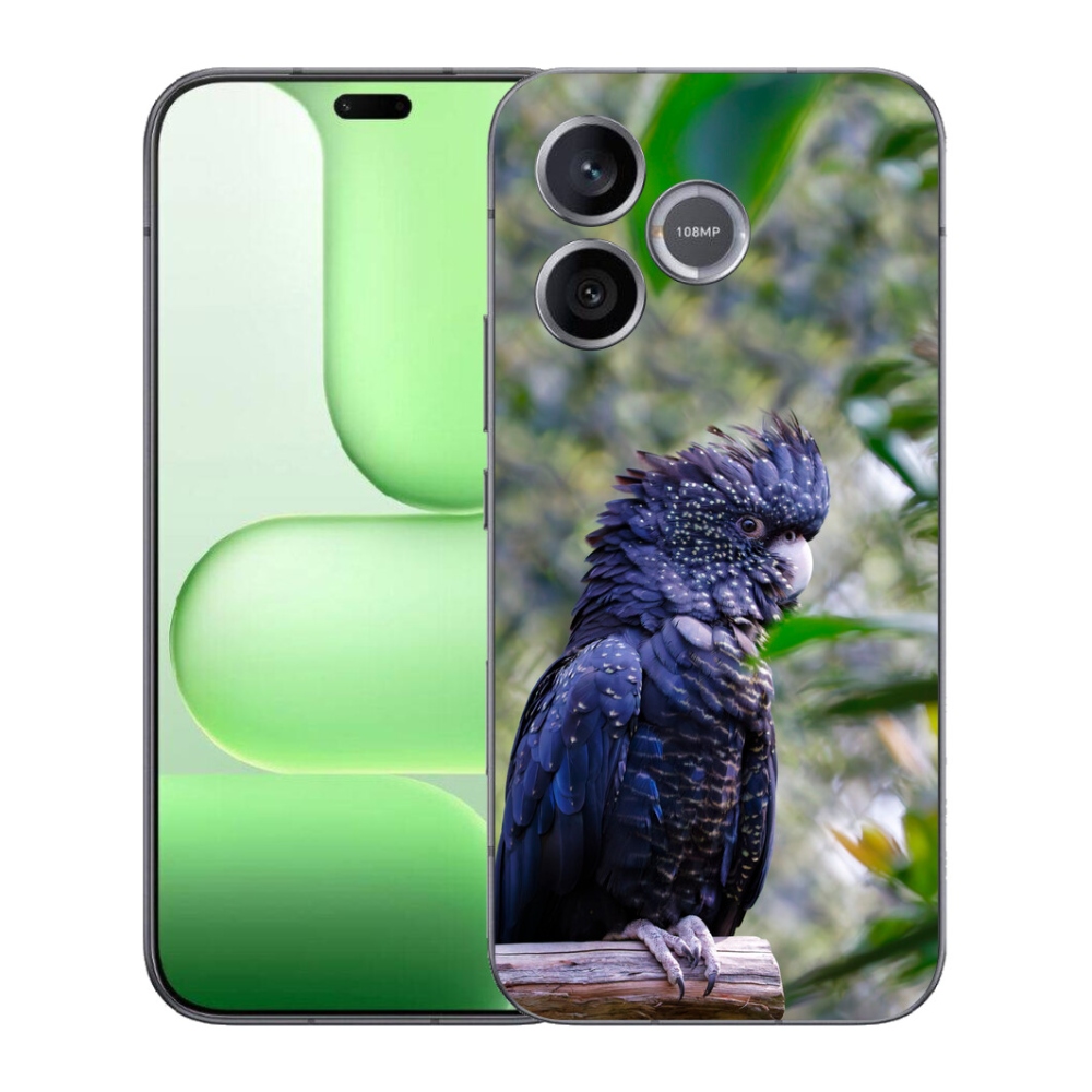 mmCase gél tok a Honer 600 Lite-hez – fekete kakadu papagáj