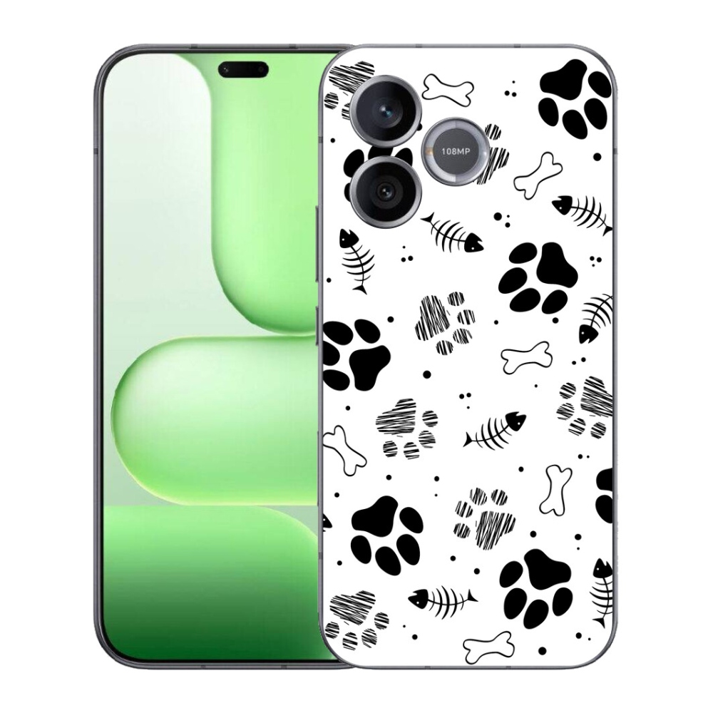 mmCase gél tok a Honer 600 Lite-hez – kutyus mancsok 1
