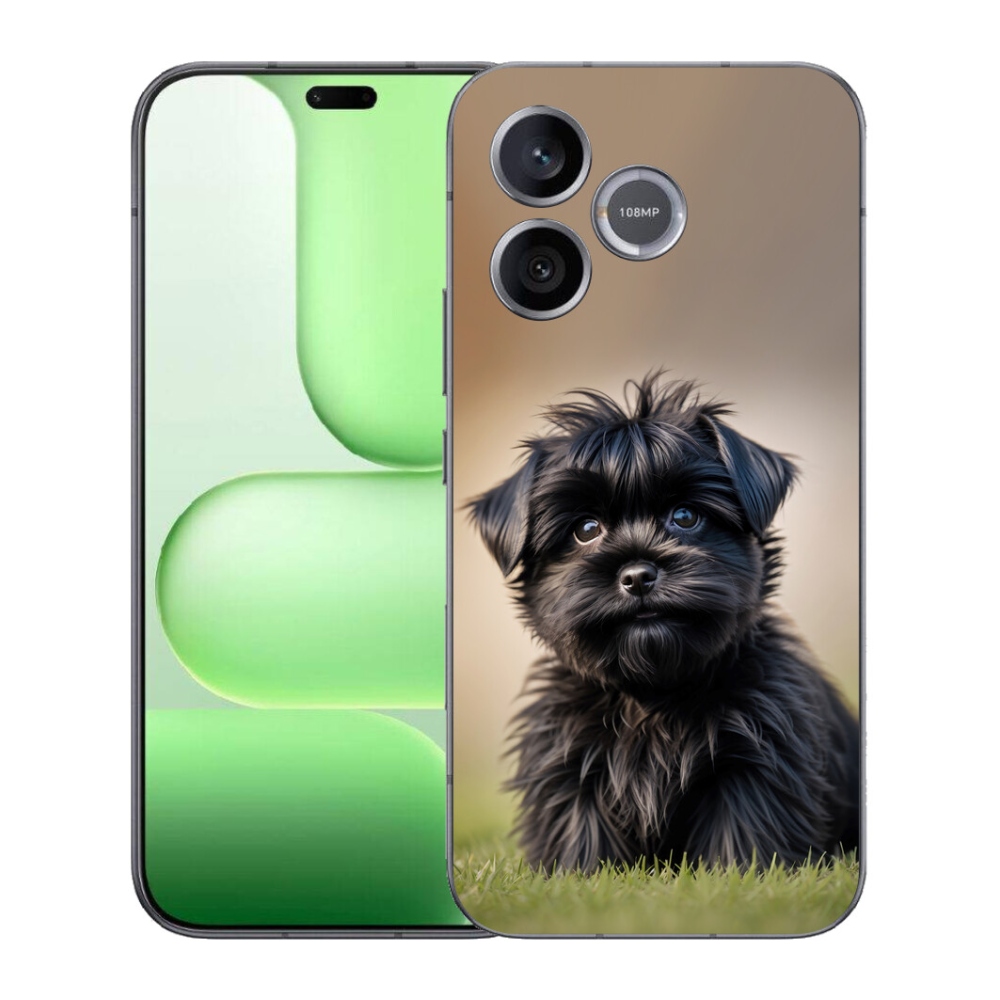 mmCase gél tok a Honer 600 Lite-hez – aranyos fekete kutyus