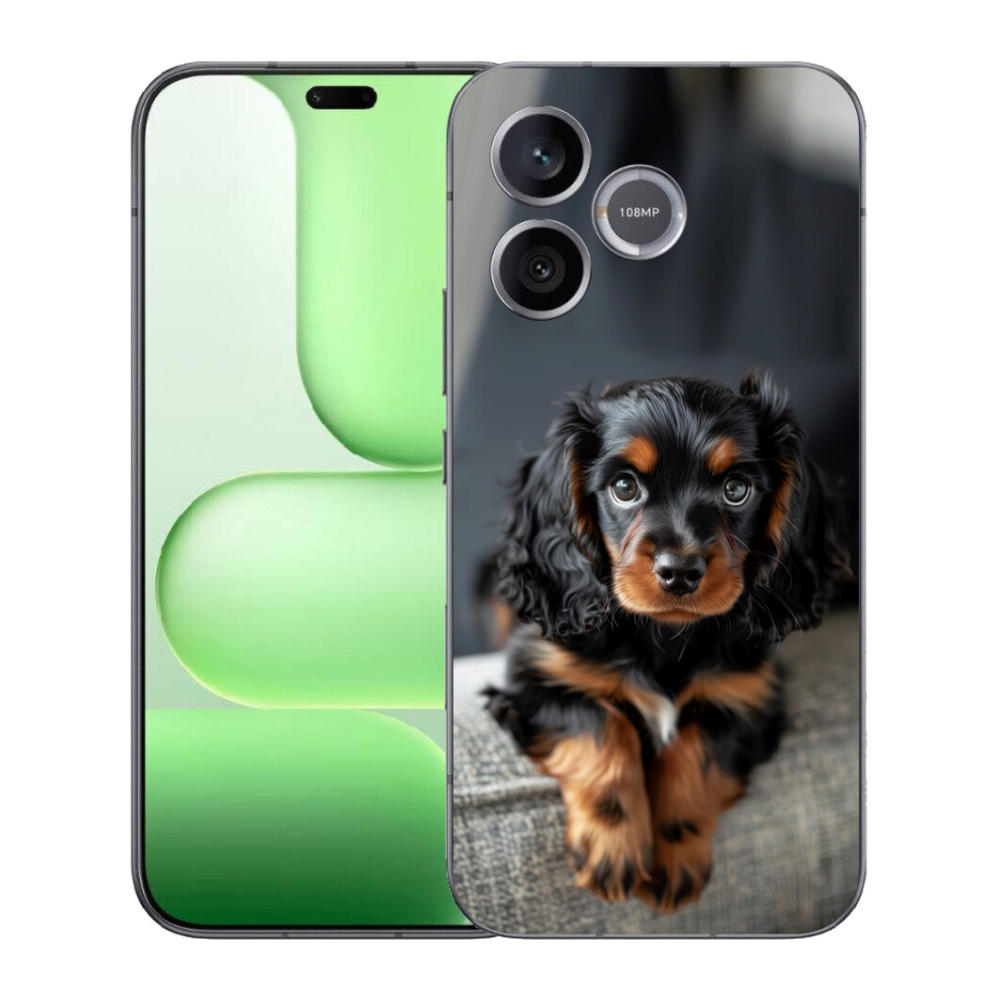 mmCase gél tok a Honer 600 Lite-hez – aranyos, hosszúszőrű tacskó