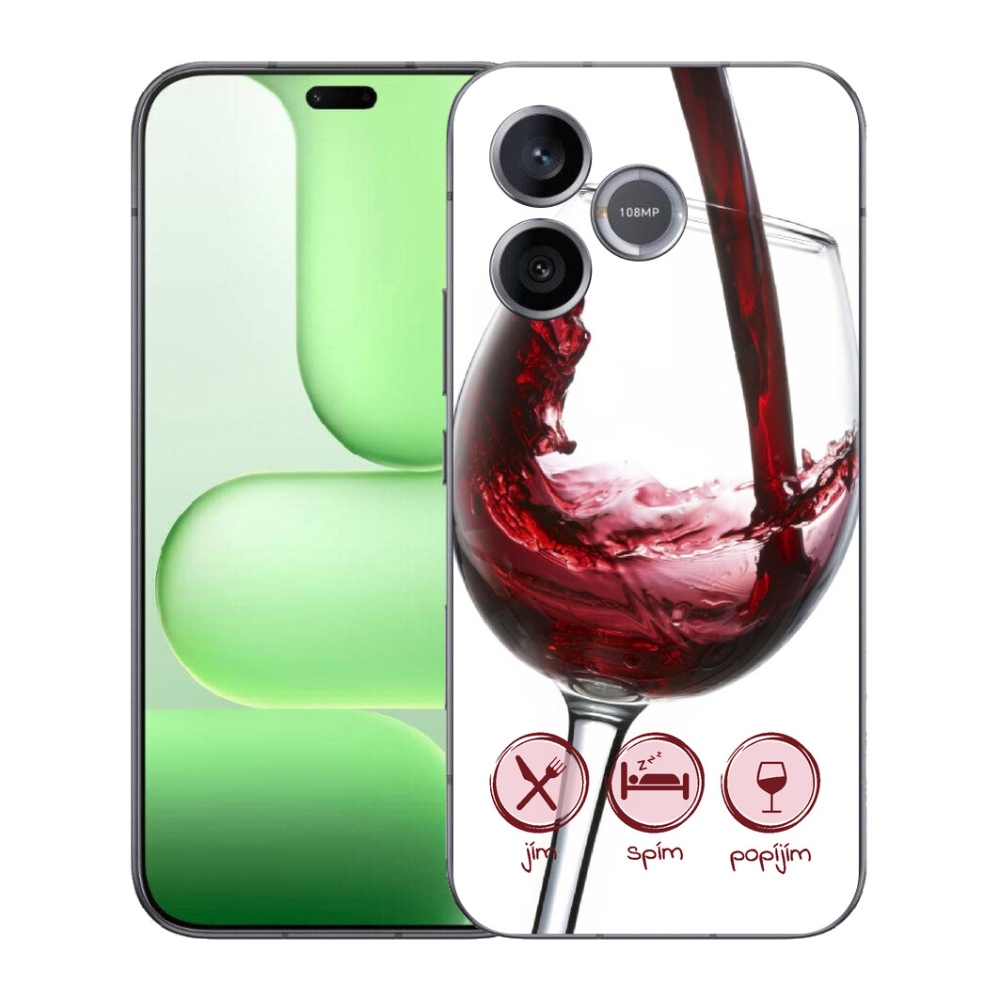 mmCase gél tok a Honer 600 Lite-hez – vörösboros pohár