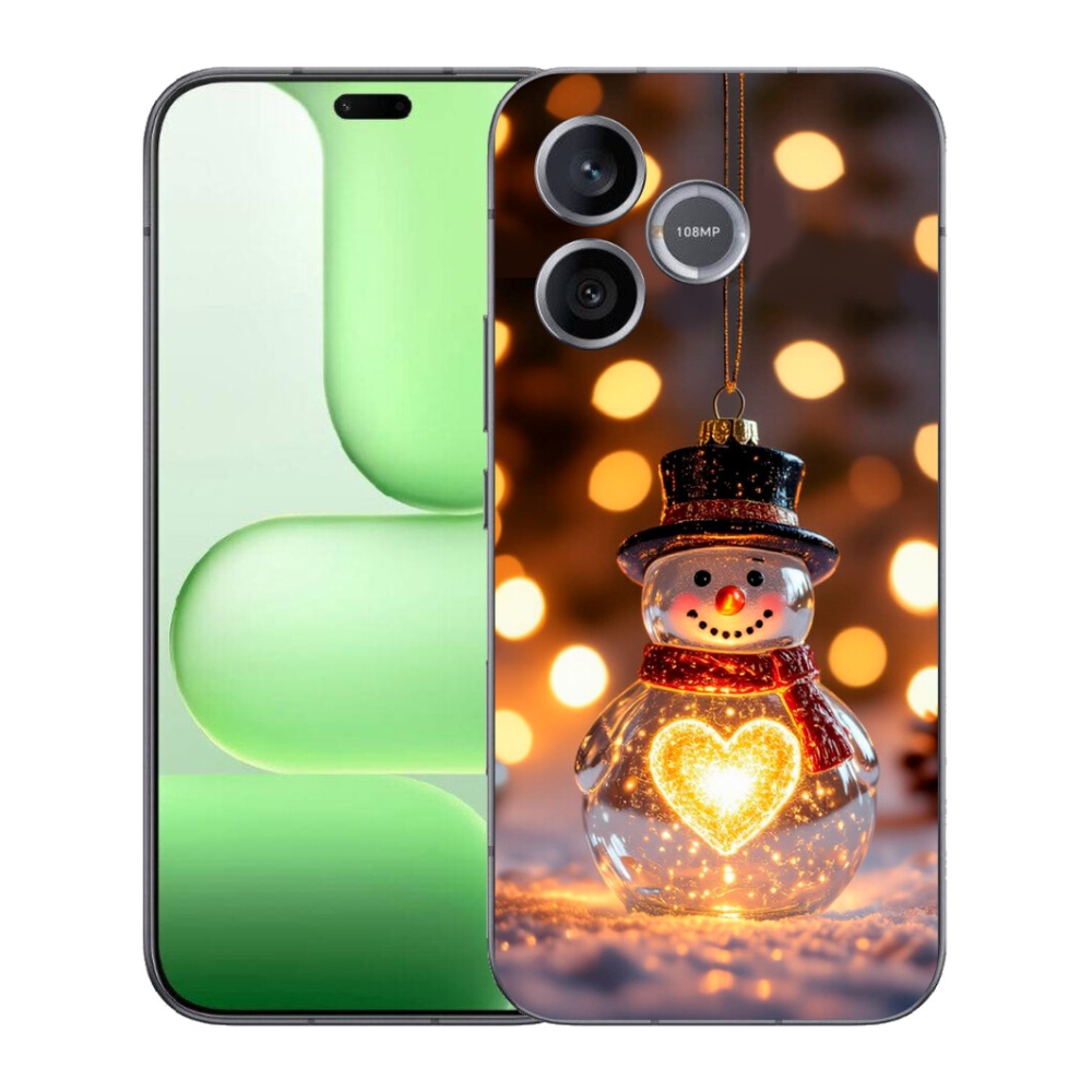 mmCase gél tok a Honer 600 Lite-hez – világító karácsonyi hóember