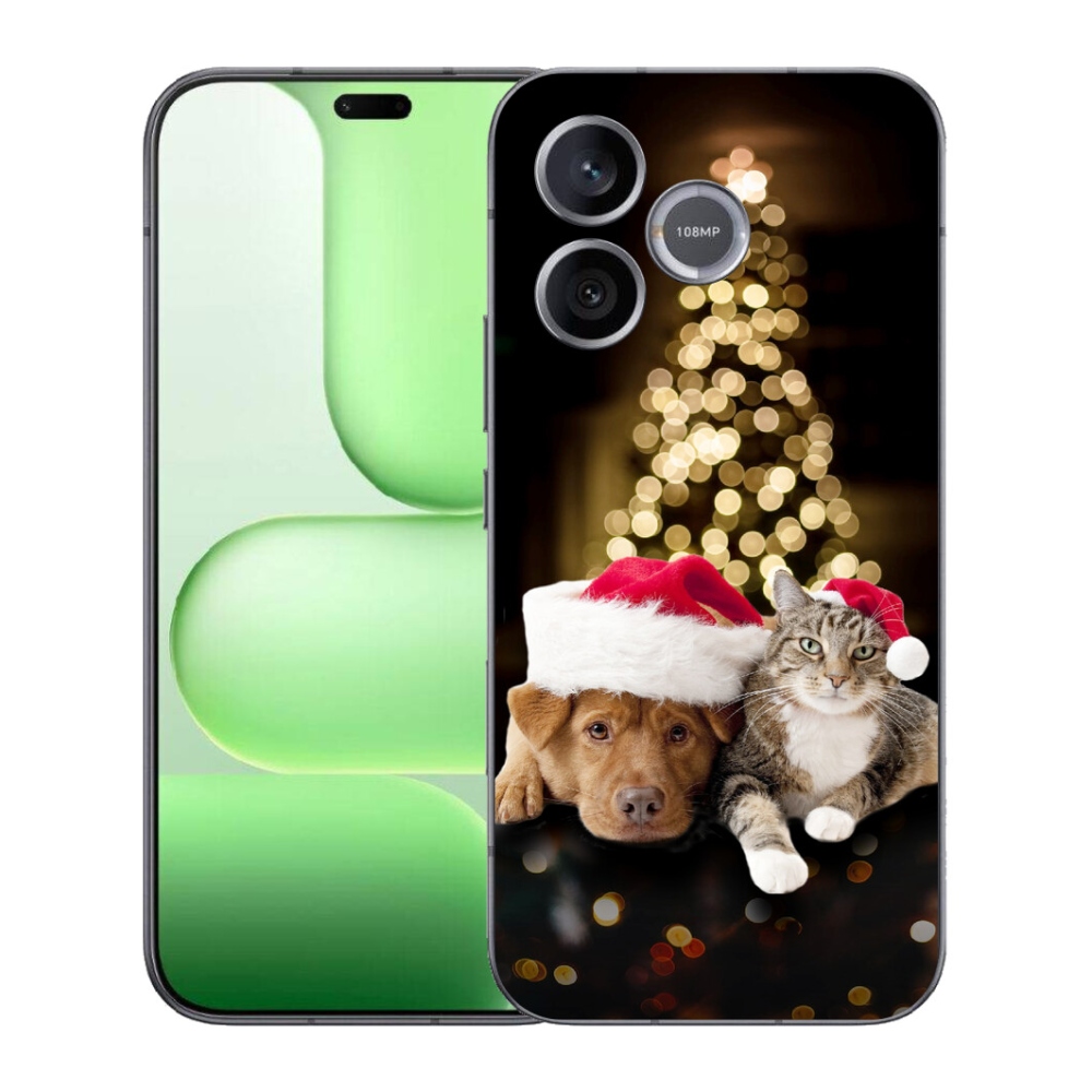 mmCase gél tok a Honer 600 Lite-hez – karácsonyi kutya és macska