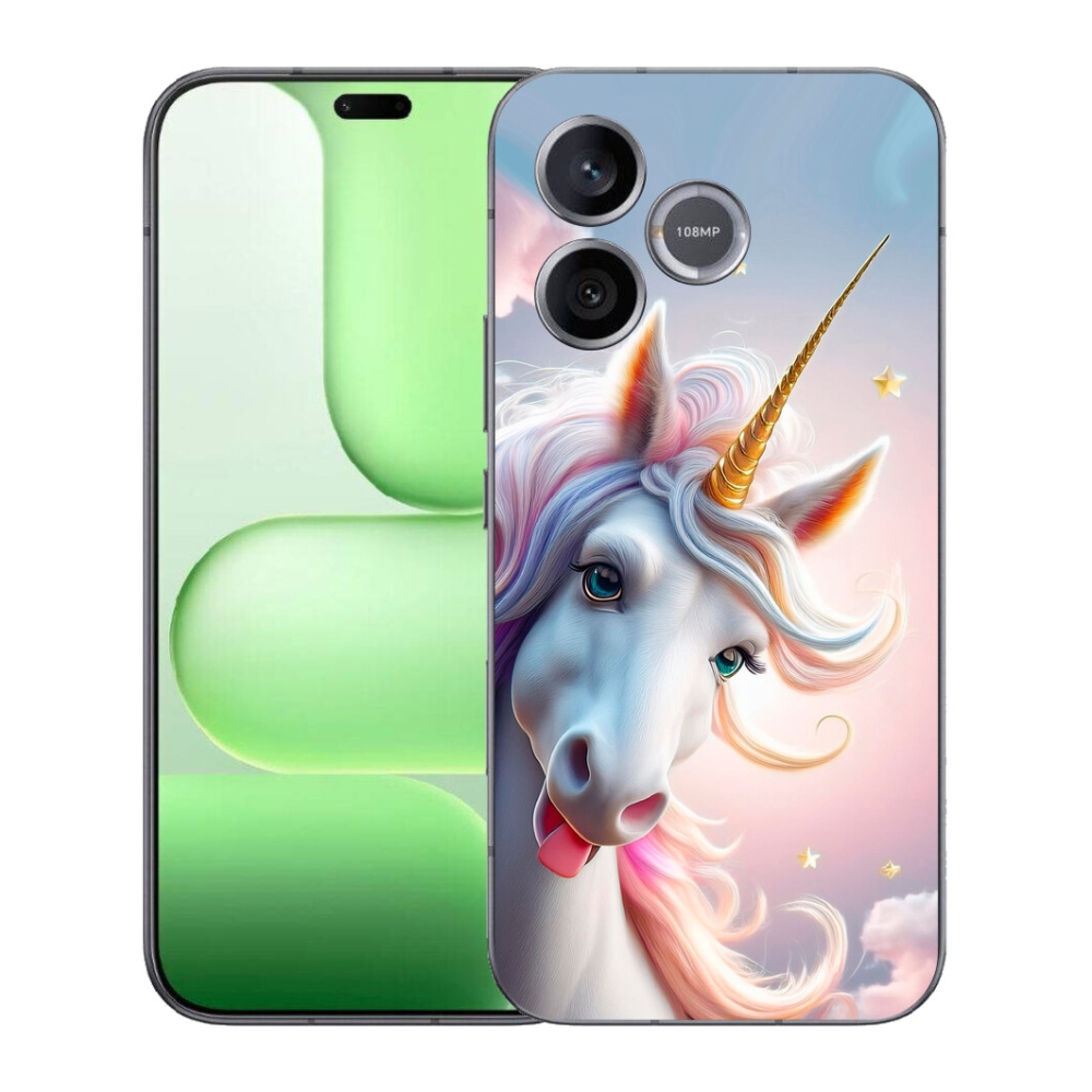 mmCase gél tok a Honer 600 Lite-hez – vidám egyszarvú