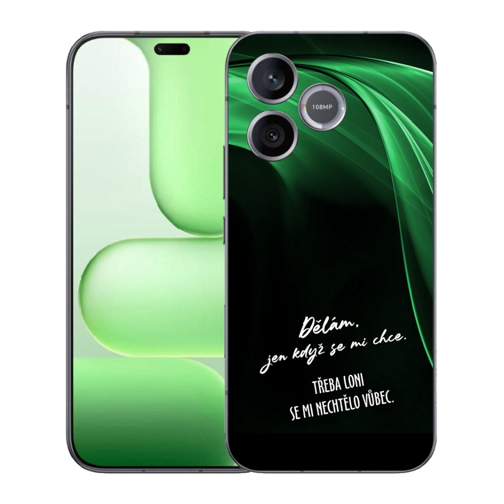mmCase géltok a Honer 600 Lite-hez – vicces felirat, 12, fekete háttér