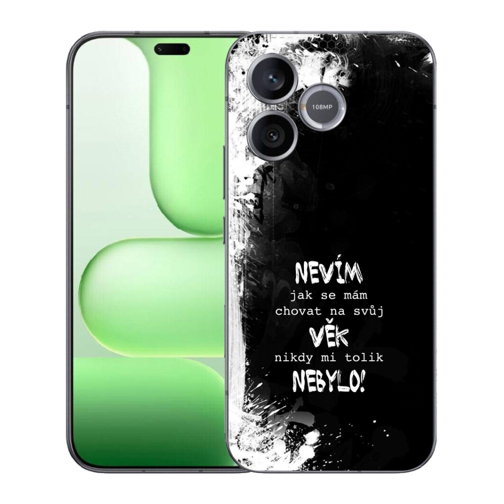 mmCase gélhuzat a Honer 600 Lite-hez – vicces felirat, 14, fekete háttér