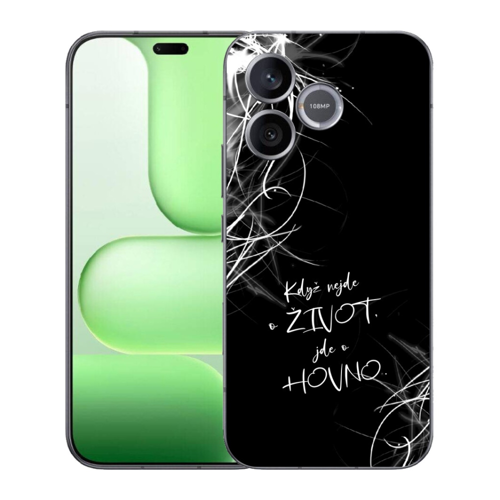 mmCase géltok a Honer 600 Lite-hoz – vicces felirat, 16, fekete háttér