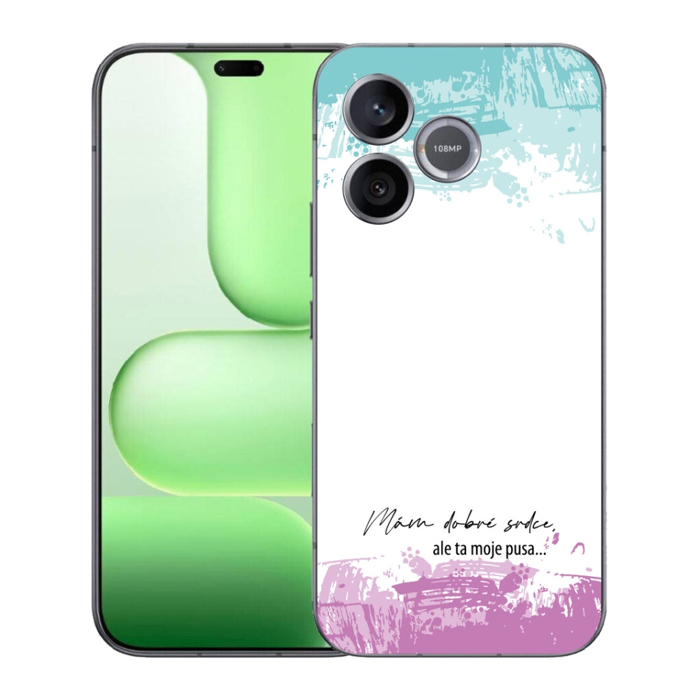 mmCase gél tok a Honer 600 Lite-hoz – vicces felirat, 3 fehér háttér