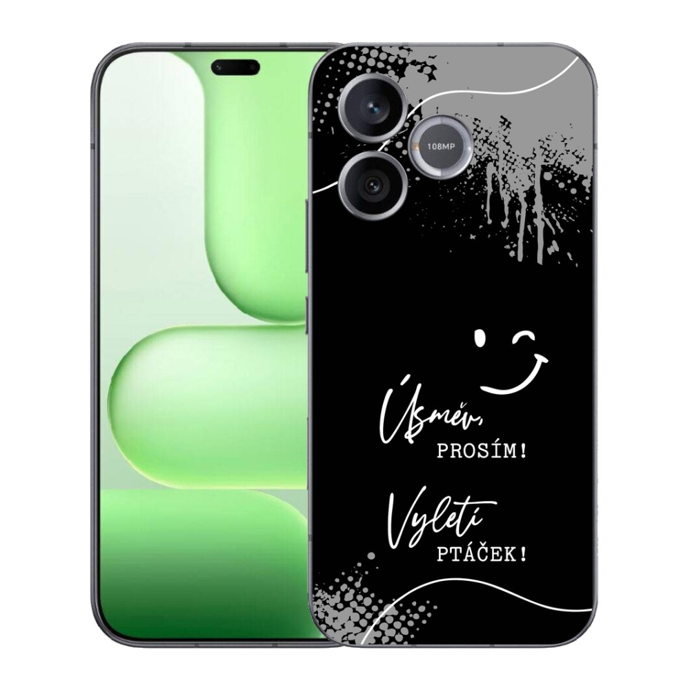 mmCase gélburkolat a Honer 600 Lite-hez – vicces felirat, 4 fekete háttér
