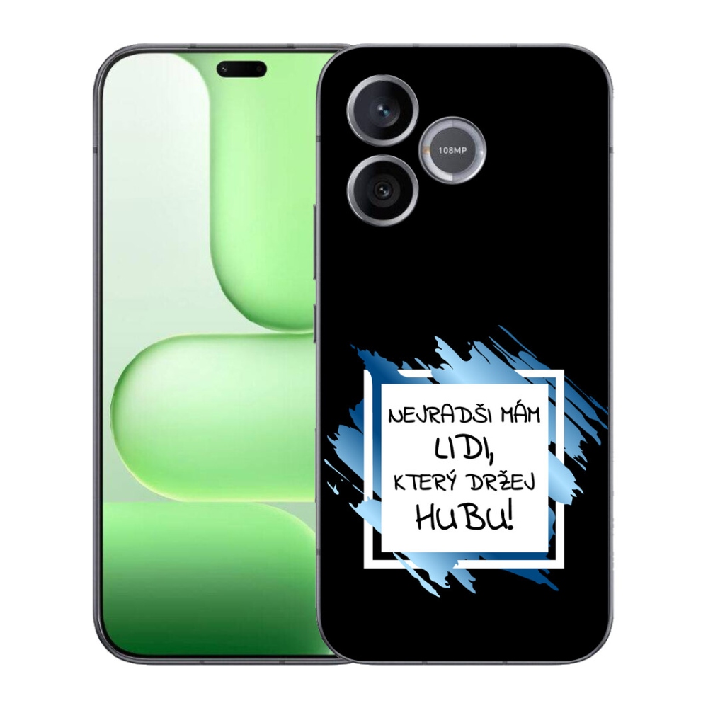 mmCase gél tok a Honer 600 Lite-hez – vicces felirat, 7 fekete-fehér háttér