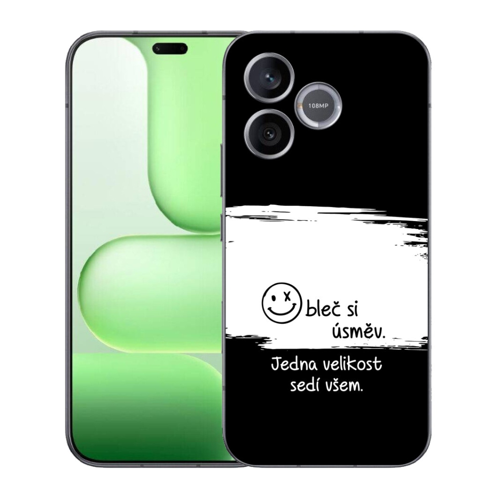 mmCase gél tok a Honer 600 Lite-hez – vicces felirat, 8 fekete-fehér háttér