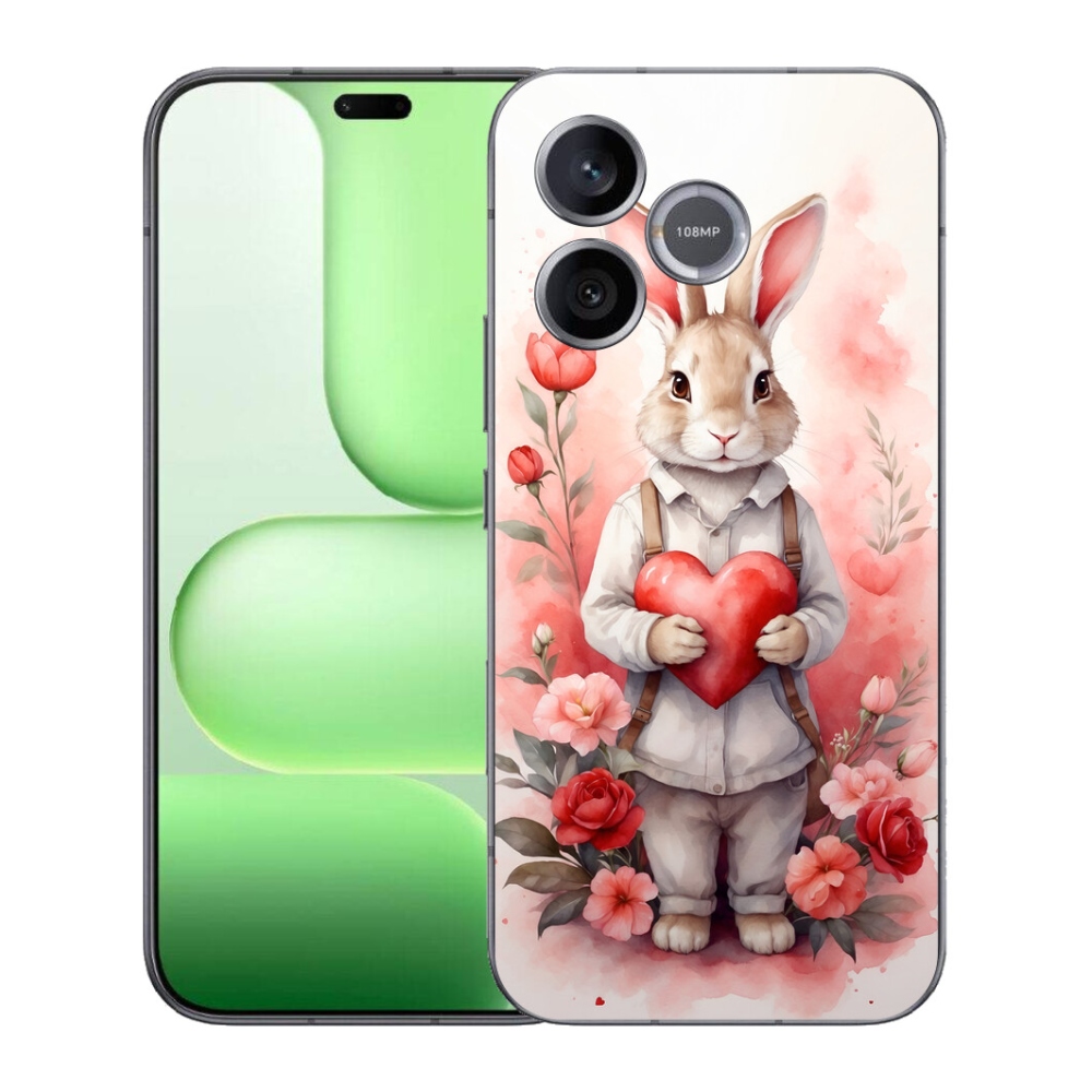 mmCase gél tok a Honer 600 Lite-hoz – nyuszi szívecskével