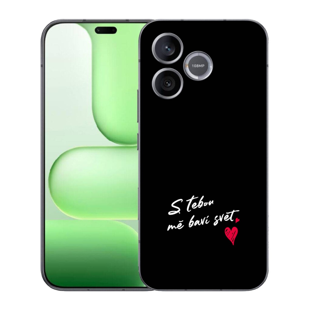 mmCase gél tok a Honer 600 Lite-hez – „Szerelmes szöveg 1” fekete háttérrel