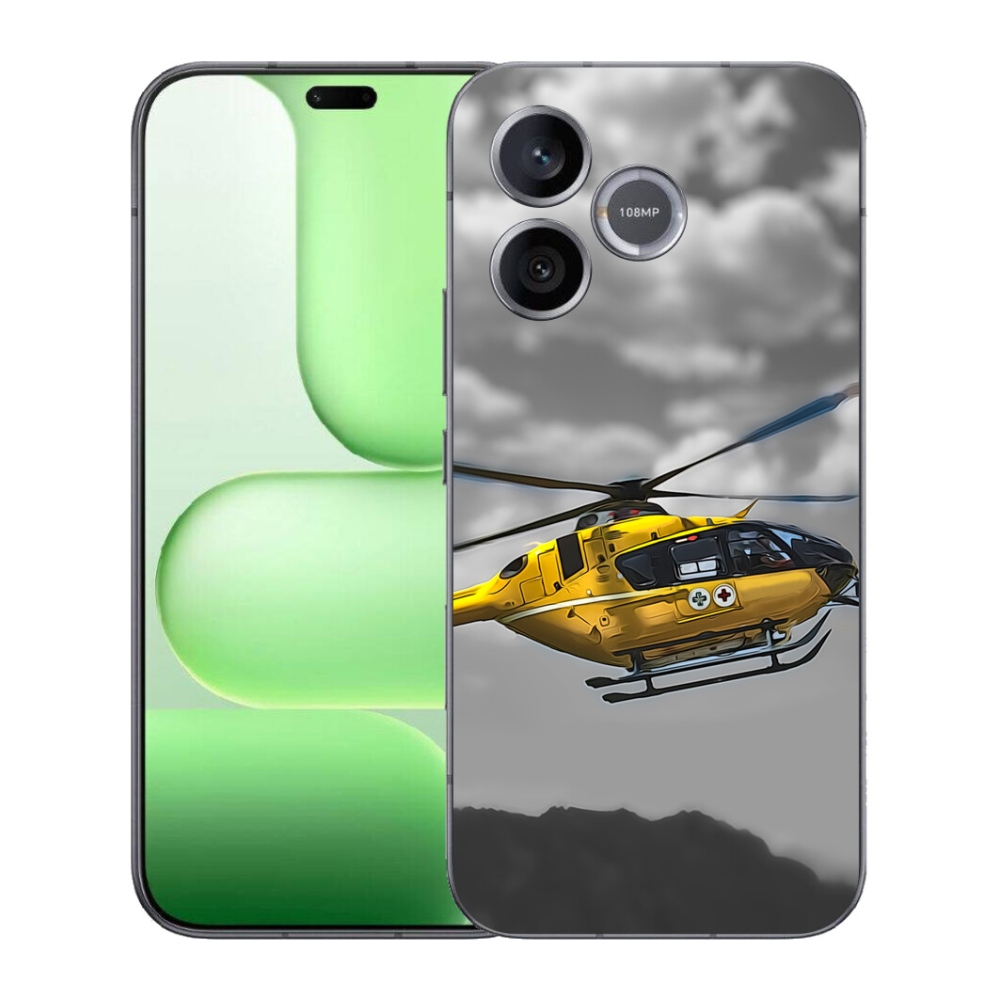 mmCase géltok a Honer 600 Lite-hez – sárga helikopter