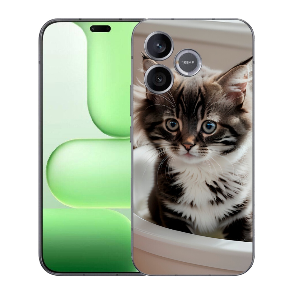 mmCase gél tok a Honer 600 Lite-hez – kíváncsi cica