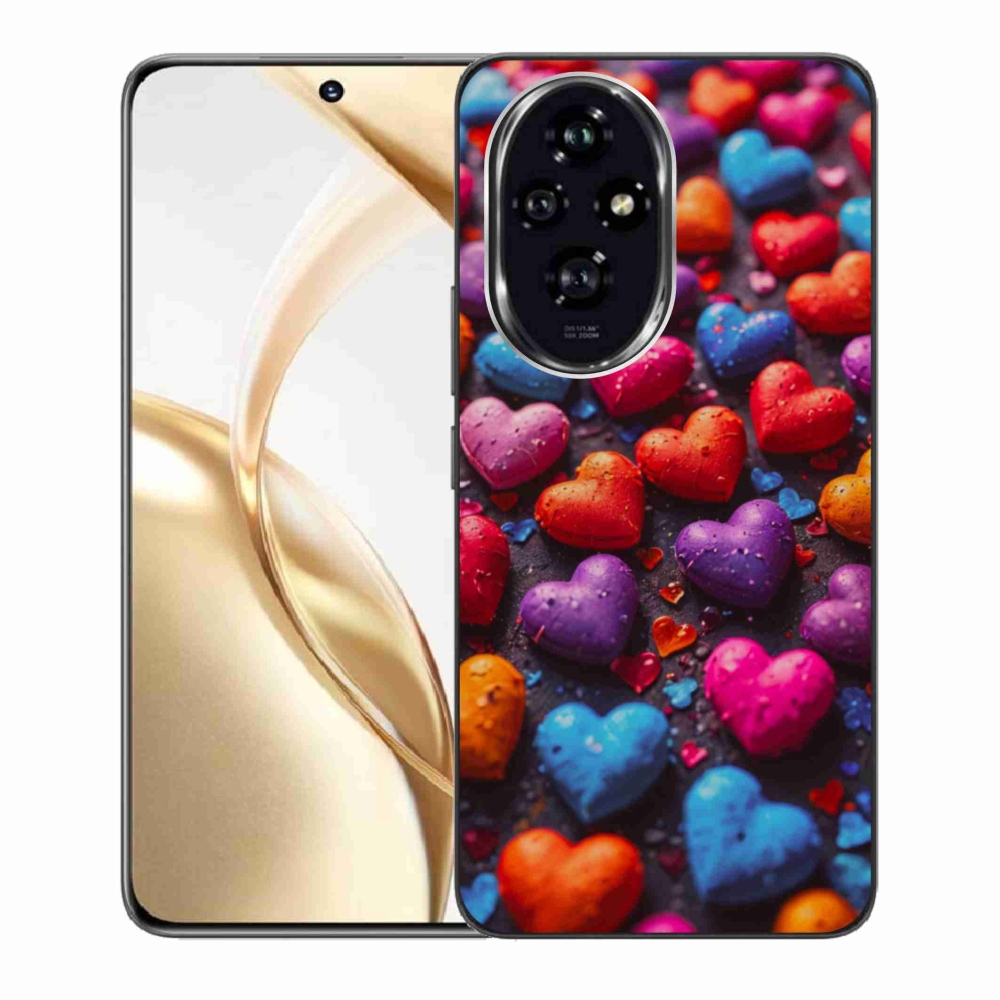 Zselés borító mmCase a Honor 200 5G készülékhez - színes szív