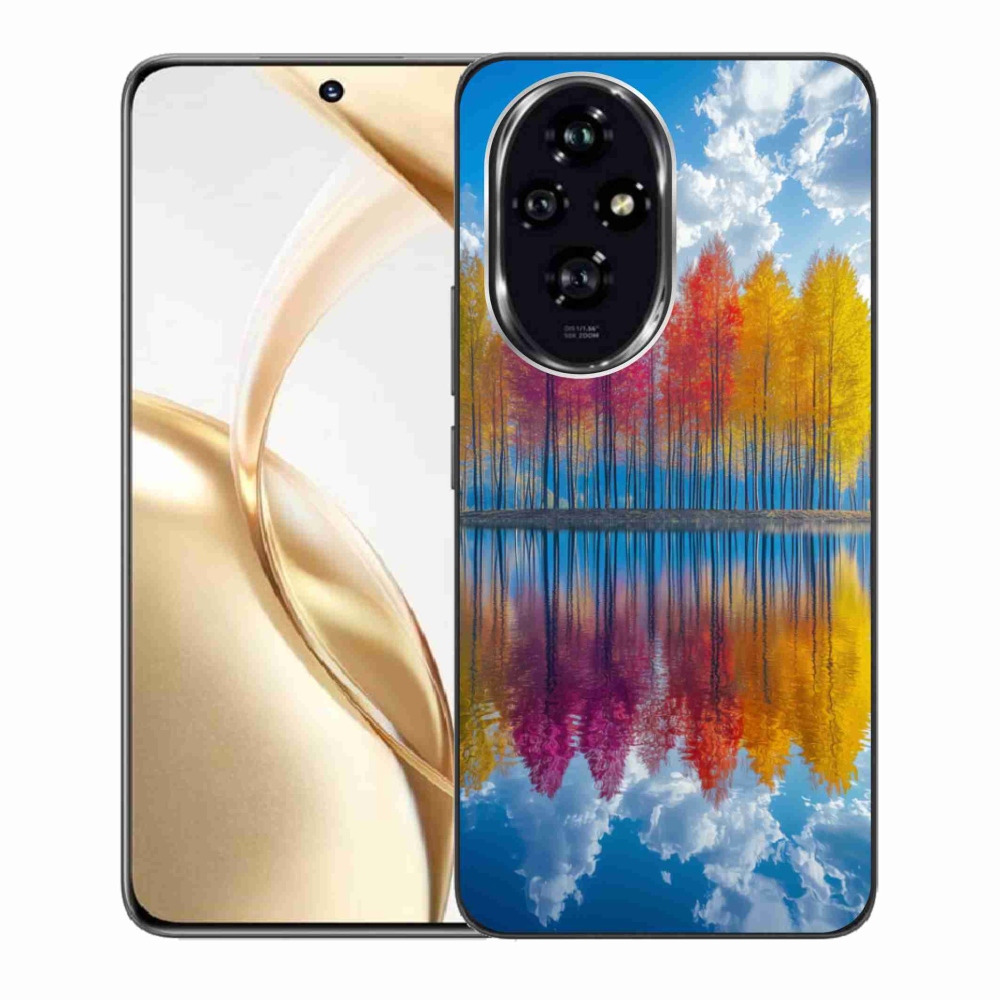 Zselés borító mmCase a Honor 200 5G számára - színes fák