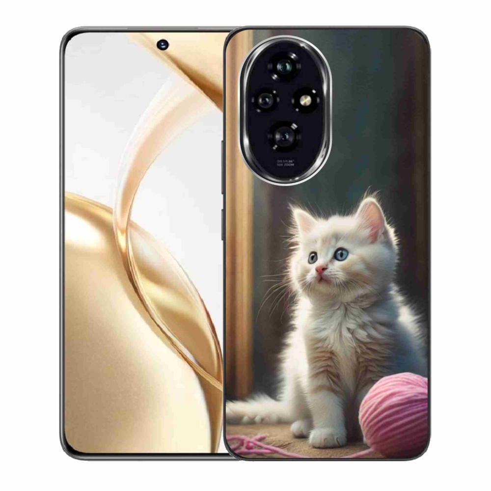 Zselés borító mmCase a Honor 200 5G készülékhez - fehér cica 2