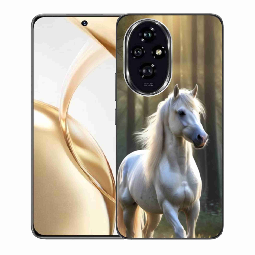Zselés borító mmCase a Honor 200 5G készülékhez - fehér ló 3