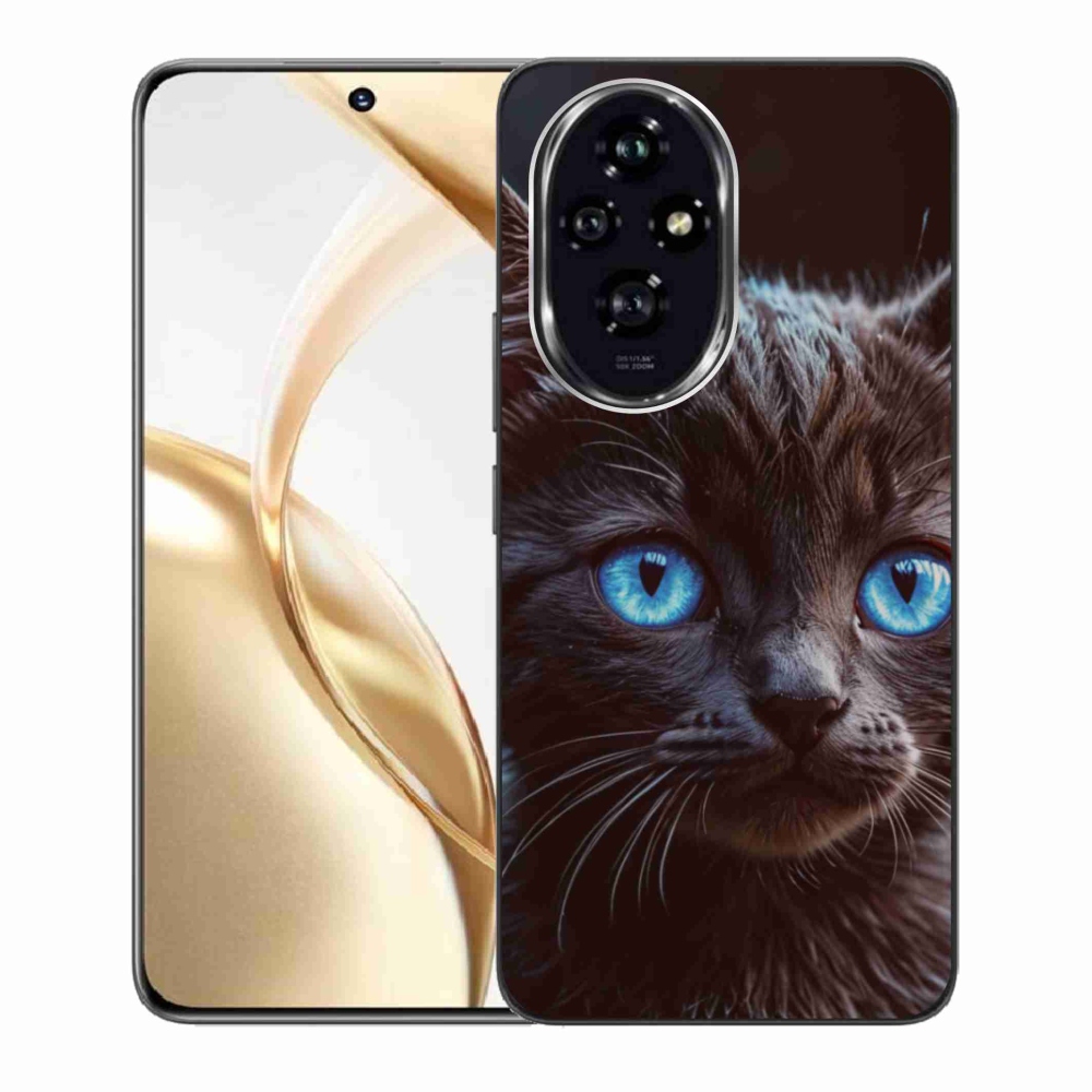 Zselés borító mmCase a Honor 200 5G készülékhez - fekete cica 2