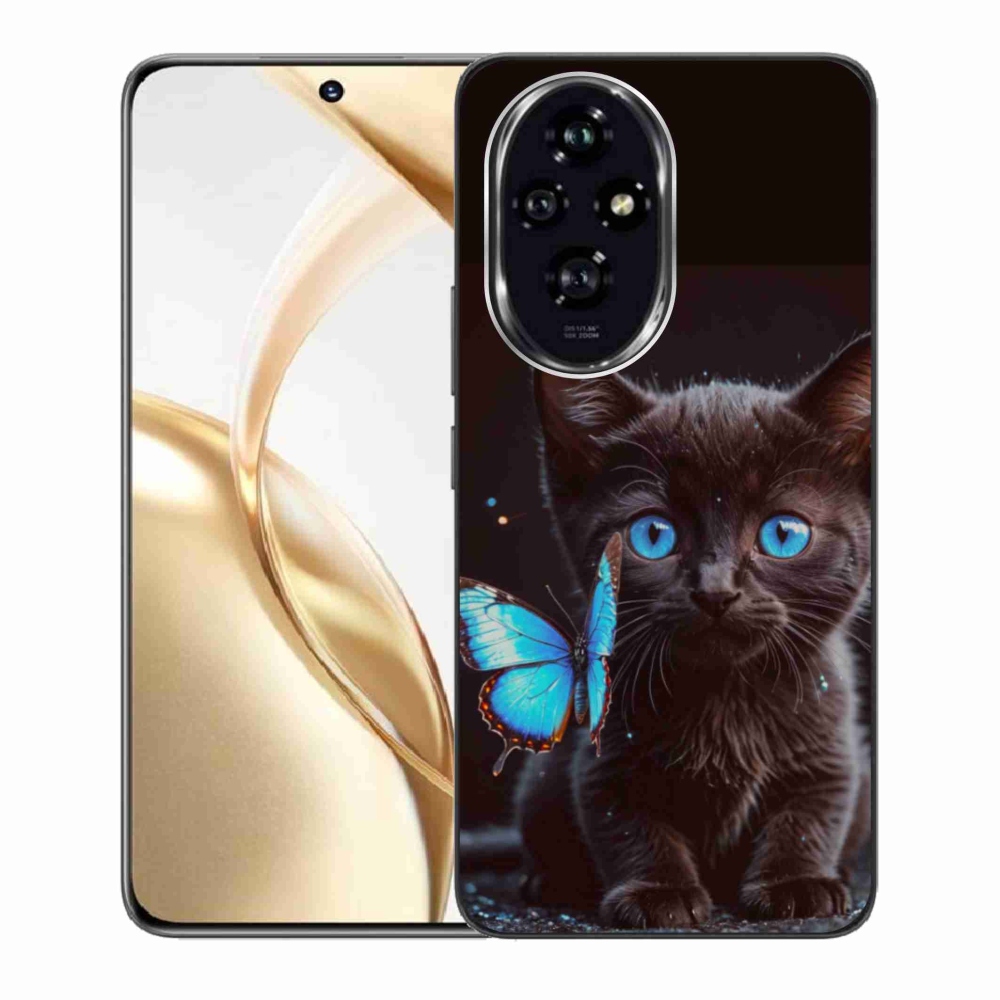 Zselés borítás mmCase a Honor 200 5G készülékhez - fekete cica 3