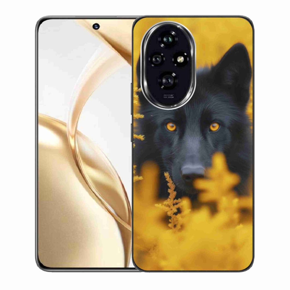 Zselés borítás mmCase a Honor 200 5G-hez - fekete farkas 2