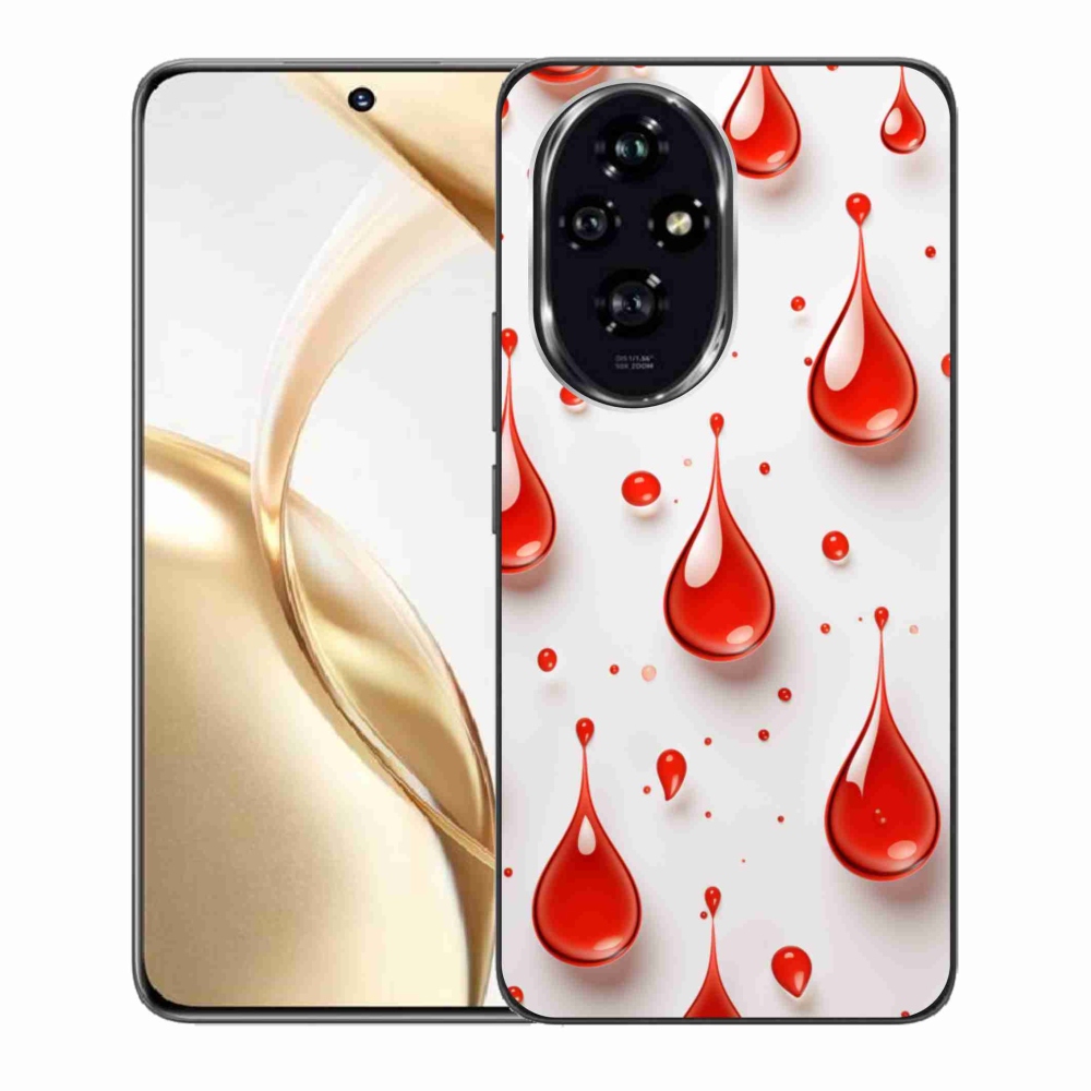 Zselés borító mmCase a Honor 200 5G-hez - piros cseppek
