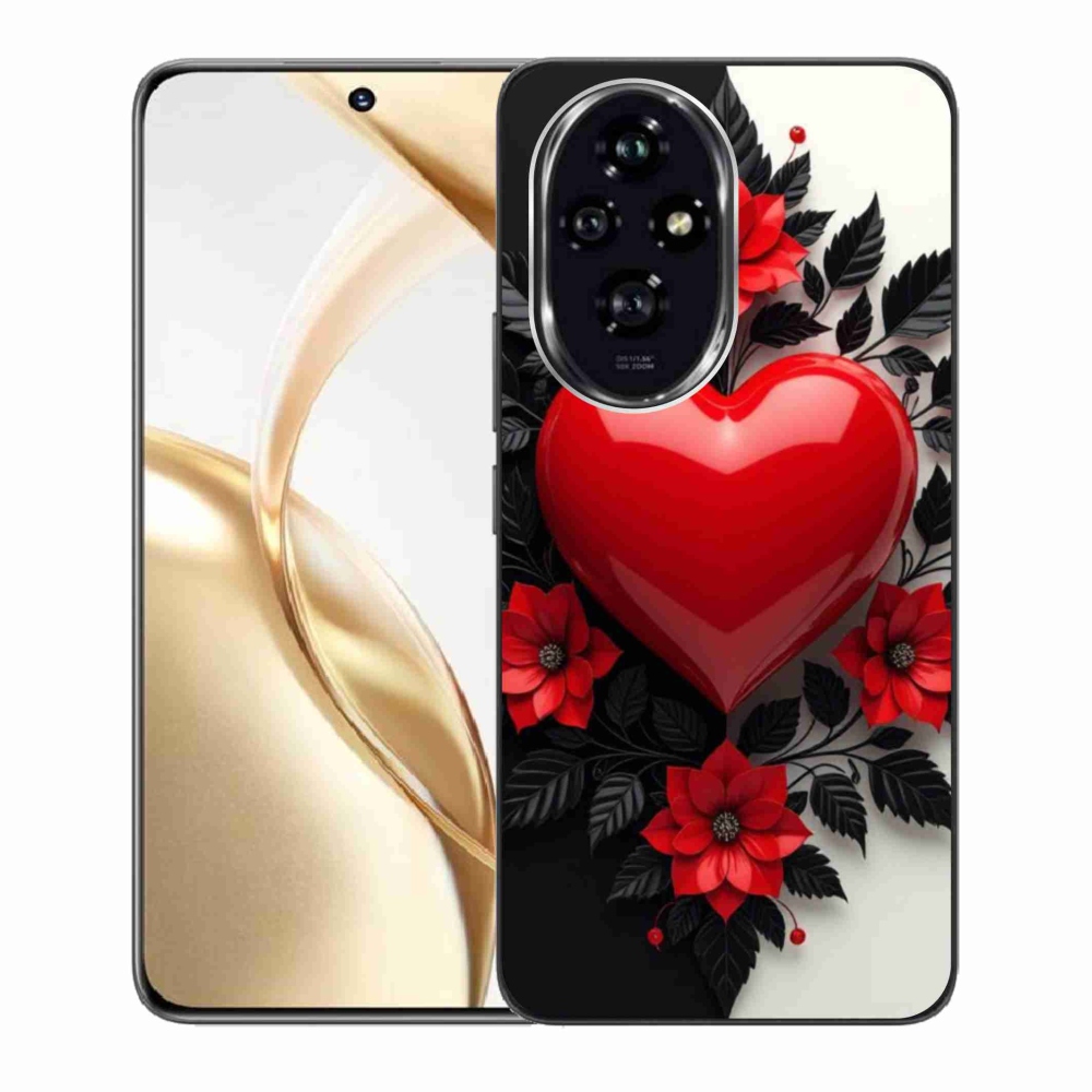 Zselés borító mmCase a Honor 200 5G készülékhez - piros szív