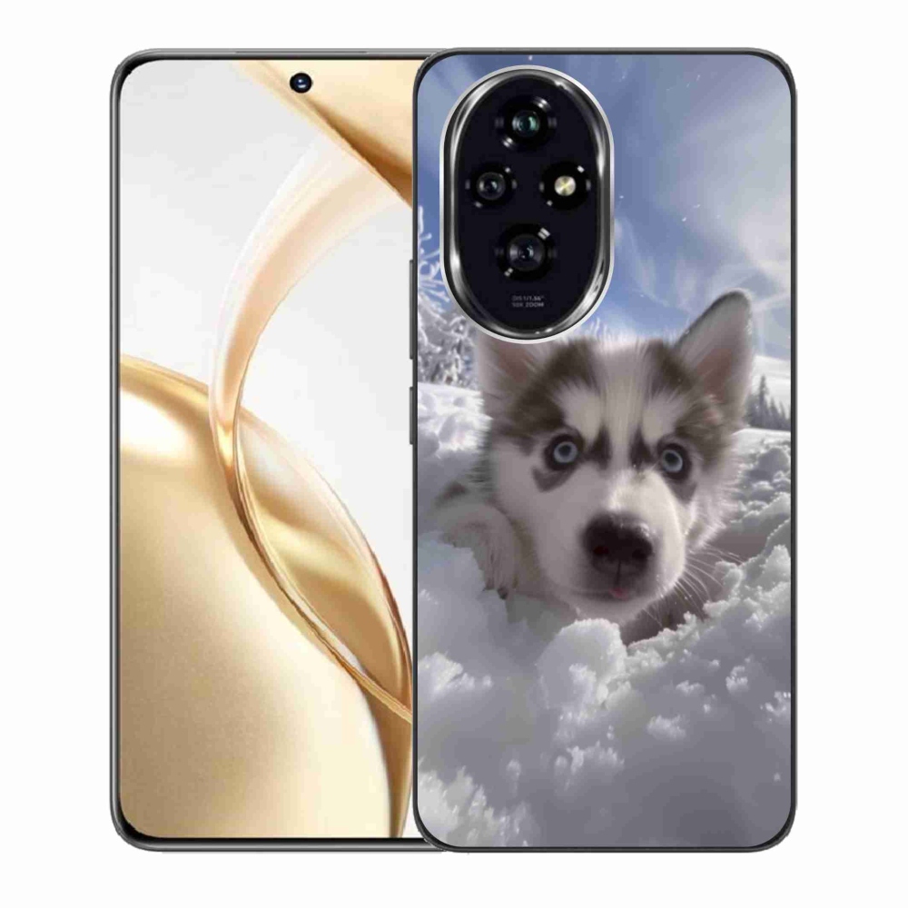 Zselés borítás mmCase a Honor 200 5G számára - husky a hóban