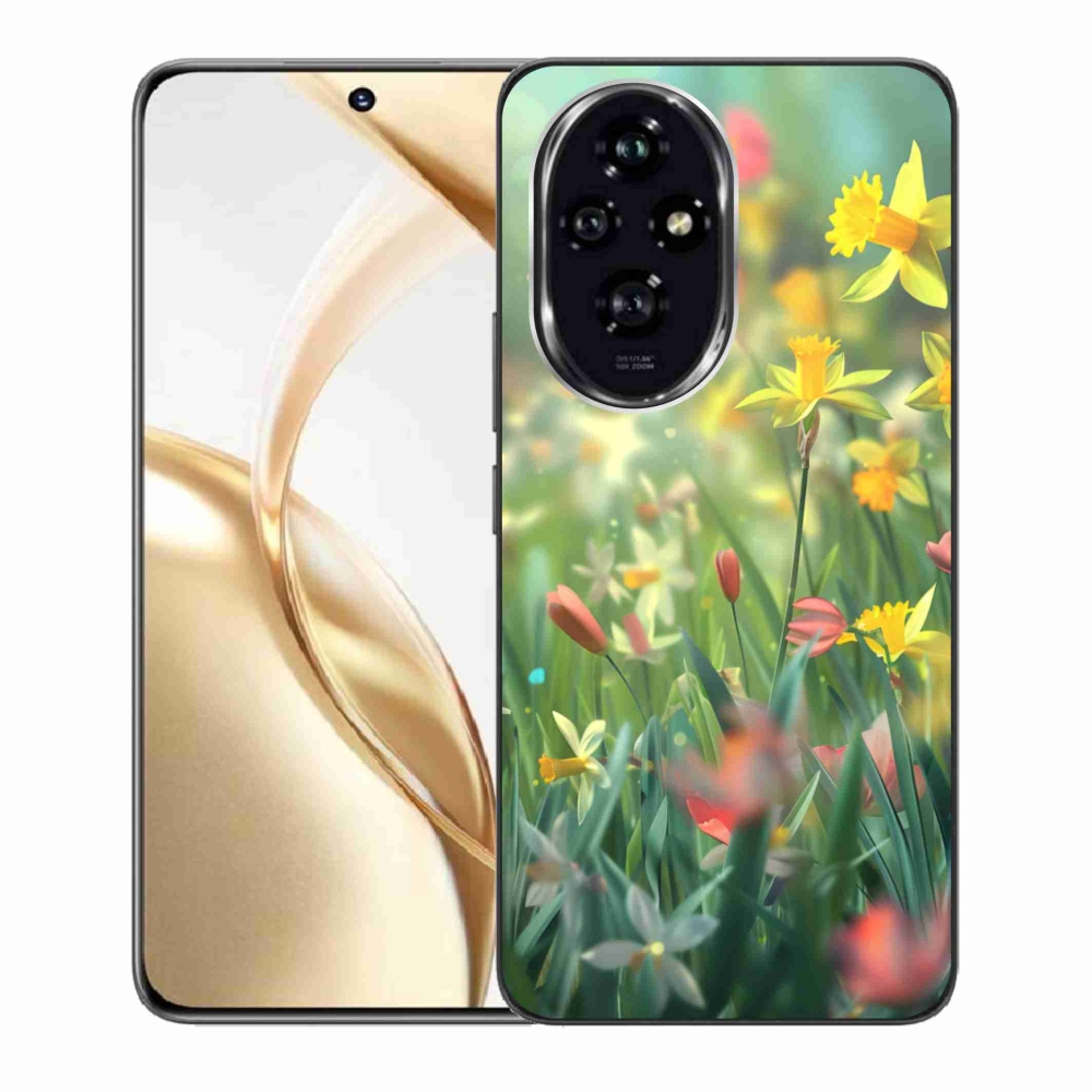 Zselés borító mmCase a Honor 200 5G számára - tavaszi virágok