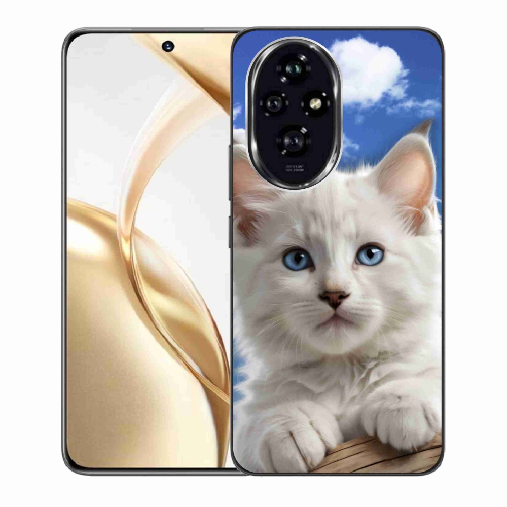 mmCase gél tok az Honor 200 5G-hez – cica és felhők