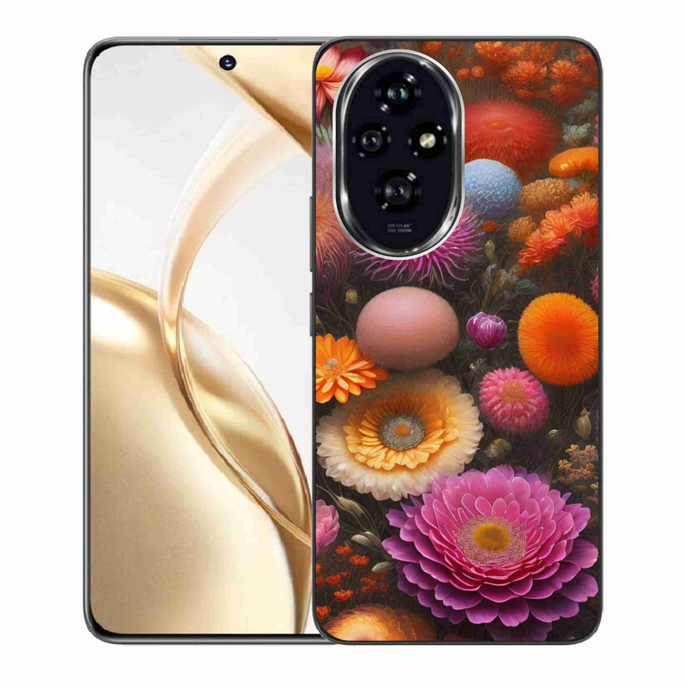 Zselés borító mmCase a Honor 200 5G számára - virágos kompozíció