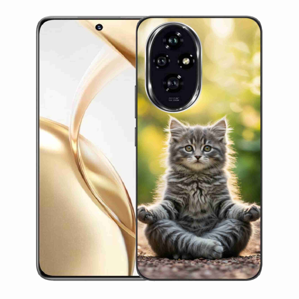 Zselés borító mmCase a Honor 200 5G készülékhez - meditáló cica