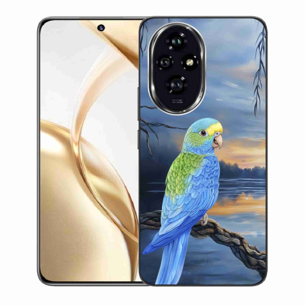 Zselés borítás mmCase a Honor 200 5G készülékhez - kék papagáj